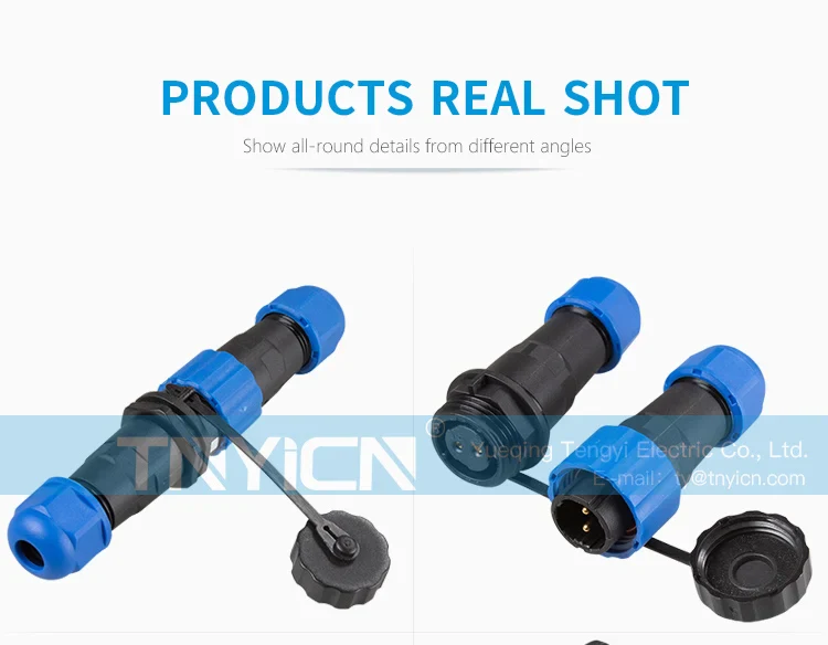 SD16 Docking 2Pin 10A Solder Type Waterproof Connector plug and socket contact detail
