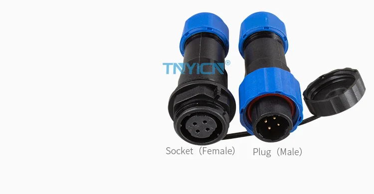 SD16 Docking 4Pin 5A Solder Type Waterproof Connector connector structure detail
