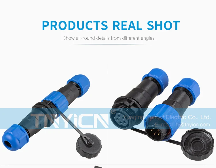 SD16 Docking 5Pin 5A Solder Type Waterproof Connector plug and socket contact detail