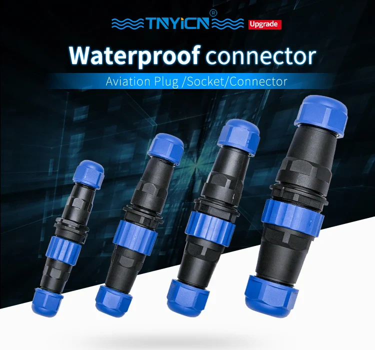 SD16 Docking 6Pin 5A Solder Type Waterproof Connector product overview and docking connector structure