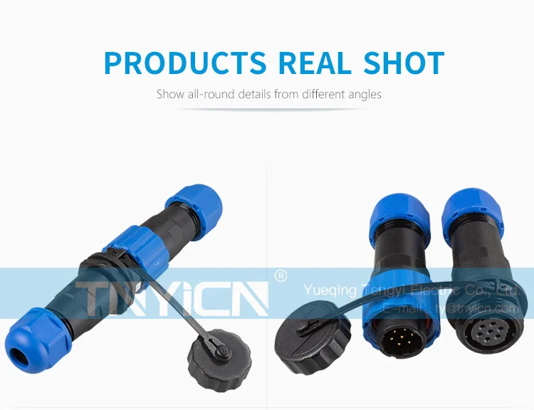 SD16 Docking 7Pin 5A Solder Type Waterproof Connector plug and socket contact detail