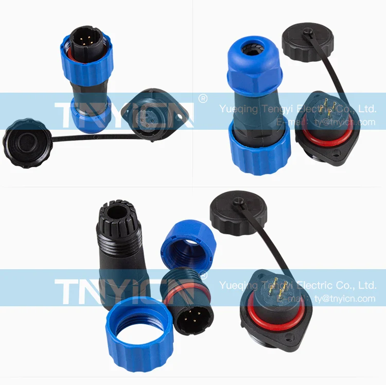 SD16 Flange 4Pin 5A Solder Type Waterproof Connector product detail image 07