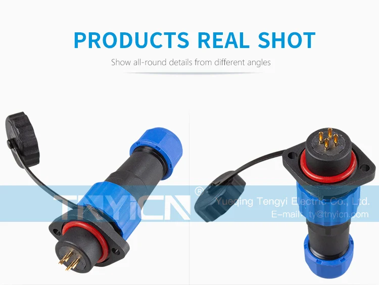 SD16 Flange 4Pin 5A Solder Type Waterproof Connector product detail image 06
