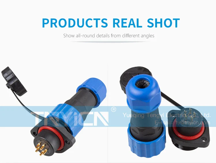SD16 Flange 5Pin 5A Solder Type Waterproof Connector product detail image 06