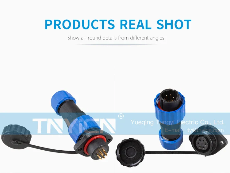 SD16 Flange 6Pin 5A Solder Type Waterproof Connector product detail image 06