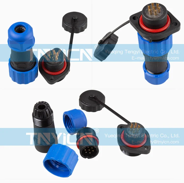 SD16 Flange 7Pin 5A Solder Type Waterproof Connector product detail image 07