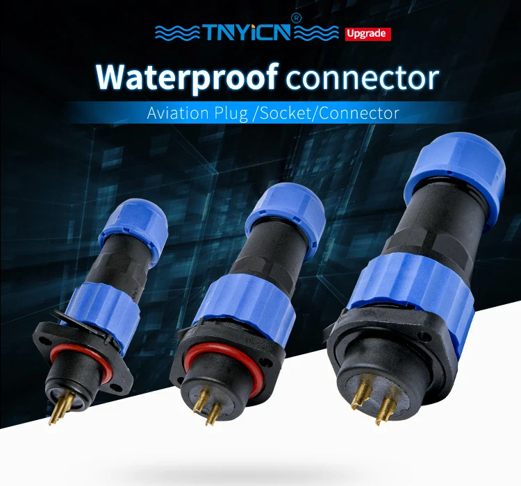 SD16 Flange 7Pin 5A Solder Type Waterproof Connector product detail image 01