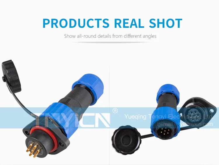 SD16 Flange 7Pin 5A Solder Type Waterproof Connector product detail image 06