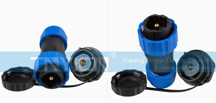 SD20 Back Nut 1Pin 45A Solder Type Waterproof Connector cable assembly detail