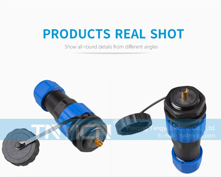 SD20 Back Nut 1Pin 45A Solder Type Waterproof Connector plug and socket contact detail