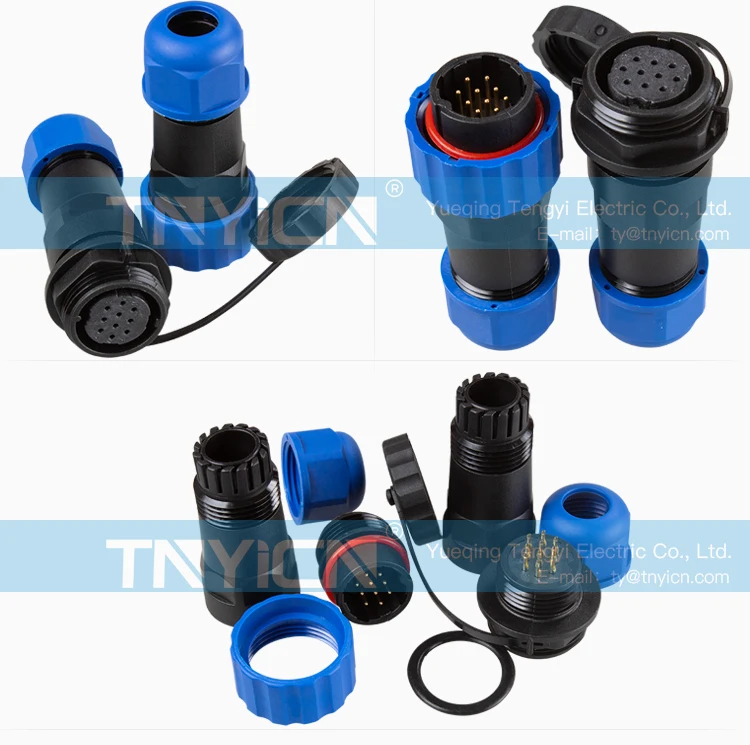 SD20 Docking 10Pin 5A Solder Type Waterproof Connector cable assembly detail