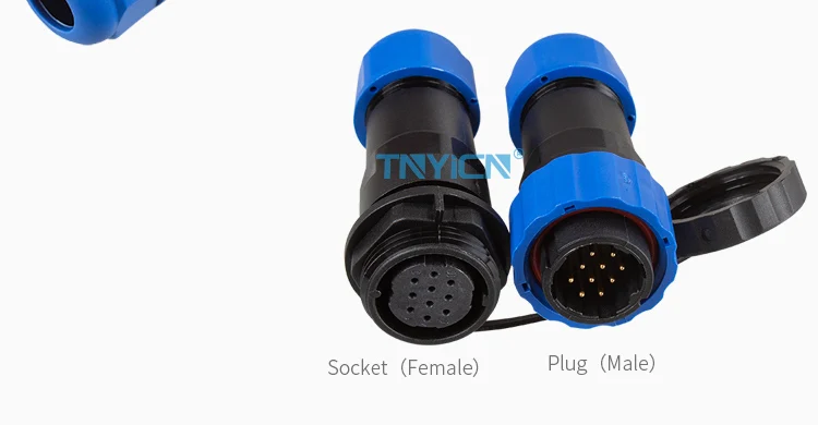 SD20 Docking 10Pin 5A Solder Type Waterproof Connector connector structure detail