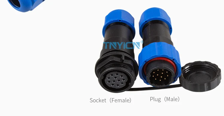 SD20 Docking 12Pin 5A Solder Type Waterproof Connector connector structure detail