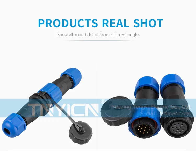 SD20 Docking 12Pin 5A Solder Type Waterproof Connector plug and socket contact detail
