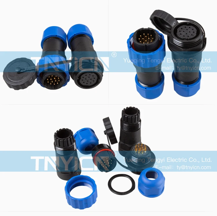 SD20 Docking 14Pin 5A Solder Type Waterproof Connector cable assembly detail