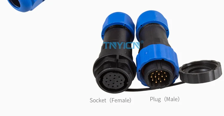SD20 Docking 14Pin 5A Solder Type Waterproof Connector connector structure detail