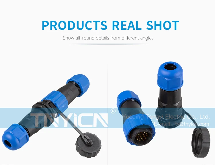 SD20 Docking 14Pin 5A Solder Type Waterproof Connector plug and socket contact detail