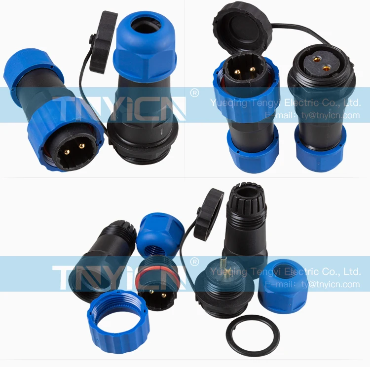 SD20 Docking 2Pin 25A Solder Type Waterproof Connector cable assembly detail