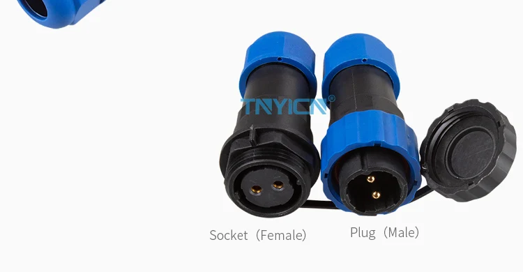 SD20 Docking 2Pin 25A Solder Type Waterproof Connector connector structure detail