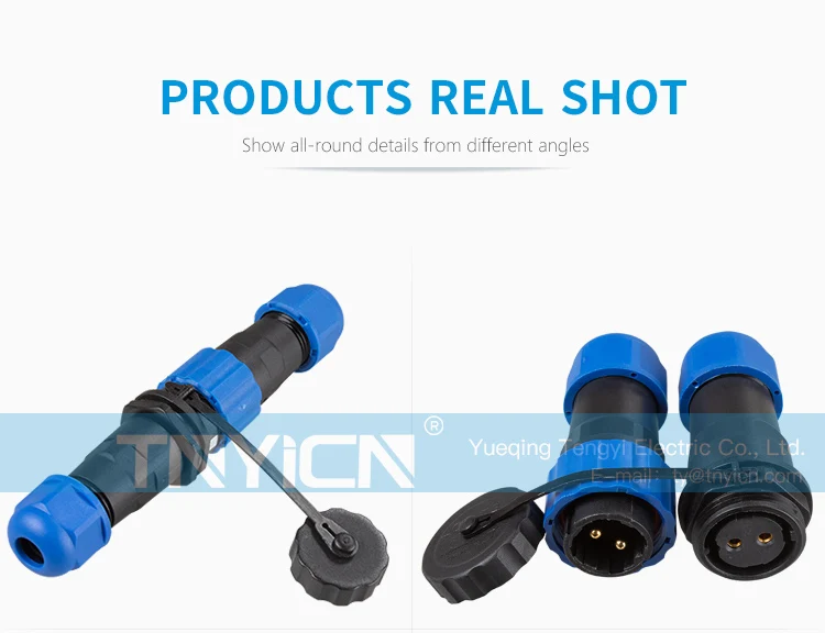 SD20 Docking 2Pin 25A Solder Type Waterproof Connector plug and socket contact detail