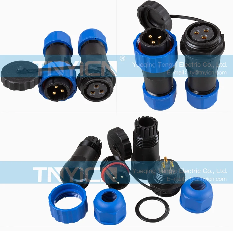 SD20 Docking 3Pin 25A Solder Type Waterproof Connector cable assembly detail