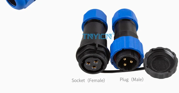 SD20 Docking 3Pin 25A Solder Type Waterproof Connector connector structure detail