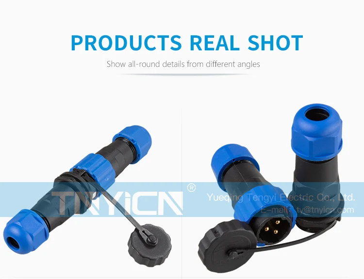 SD20 Docking 3Pin 25A Solder Type Waterproof Connector plug and socket contact detail