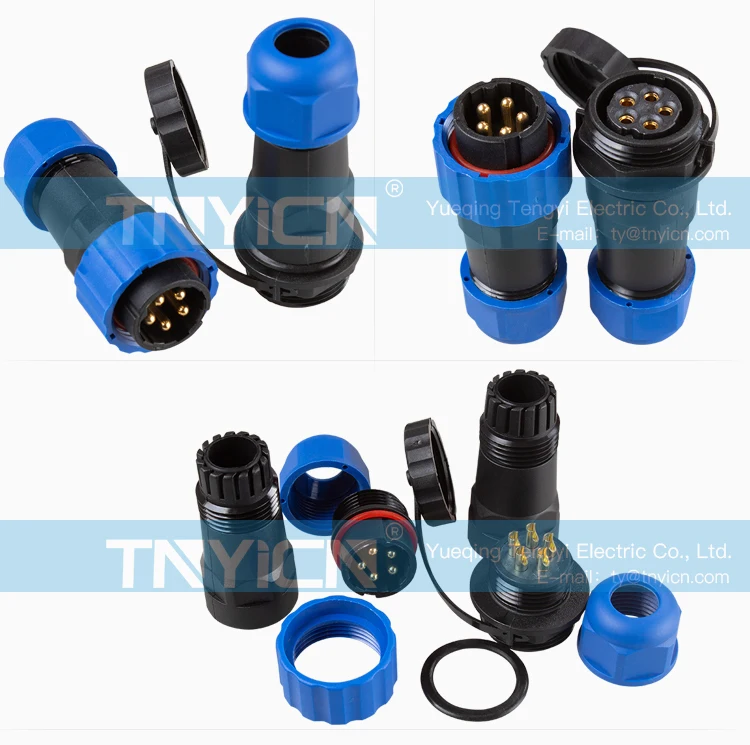 SD20 Docking 5Pin 25A Solder Type Waterproof Connector cable assembly detail