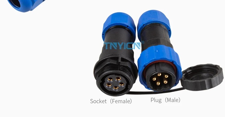 SD20 Docking 5Pin 25A Solder Type Waterproof Connector connector structure detail