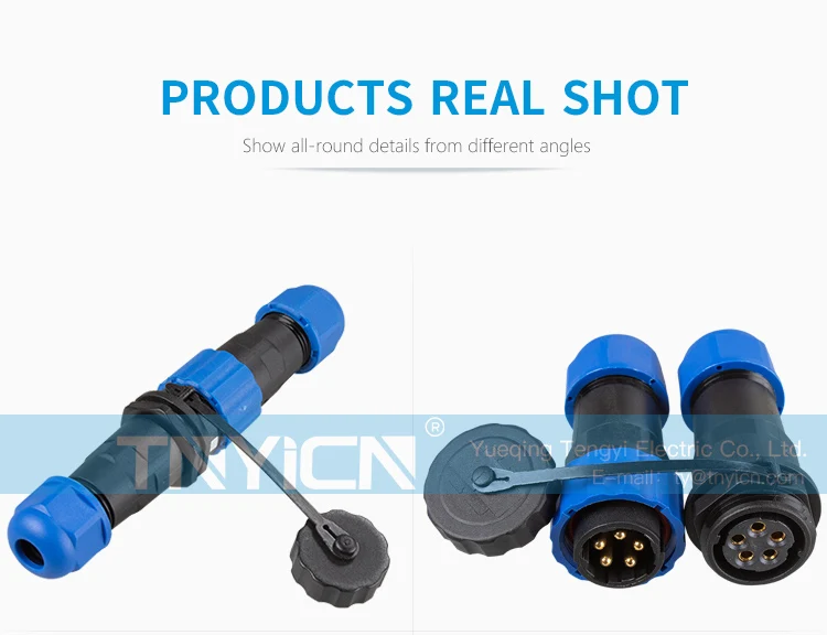 SD20 Docking 5Pin 25A Solder Type Waterproof Connector plug and socket contact detail