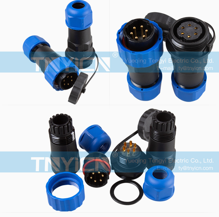 SD20 Docking 6Pin 10A Solder Type Waterproof Connector cable assembly detail