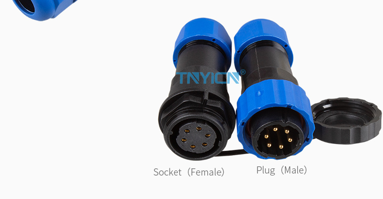SD20 Docking 6Pin 10A Solder Type Waterproof Connector connector structure detail