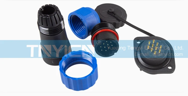 SD20 Flange 10Pin 5A Solder Type Waterproof Connector product detail image 08