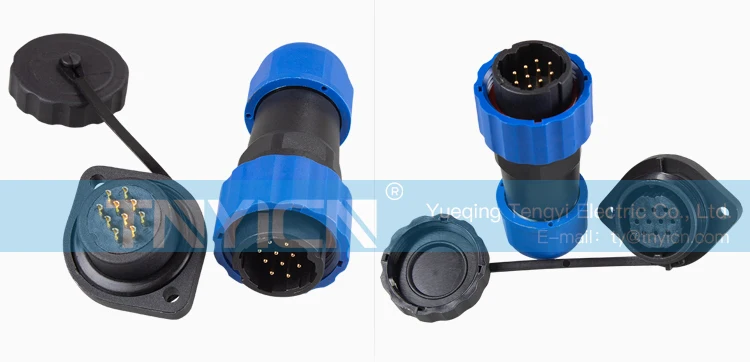 SD20 Flange 10Pin 5A Solder Type Waterproof Connector product detail image 07