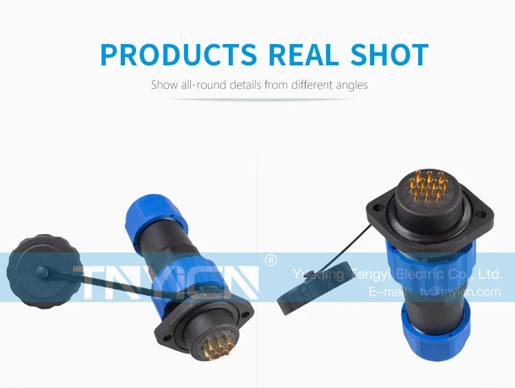 SD20 Flange 10Pin 5A Solder Type Waterproof Connector product detail image 06
