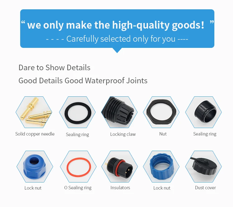 SD20 Flange 12Pin 5A Solder Type Waterproof Connector product detail image 12
