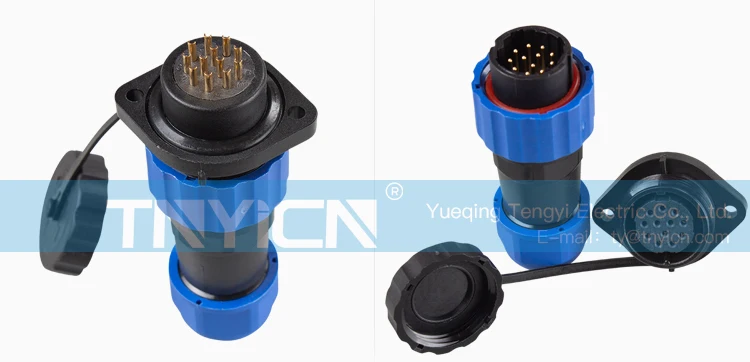 SD20 Flange 12Pin 5A Solder Type Waterproof Connector product detail image 07