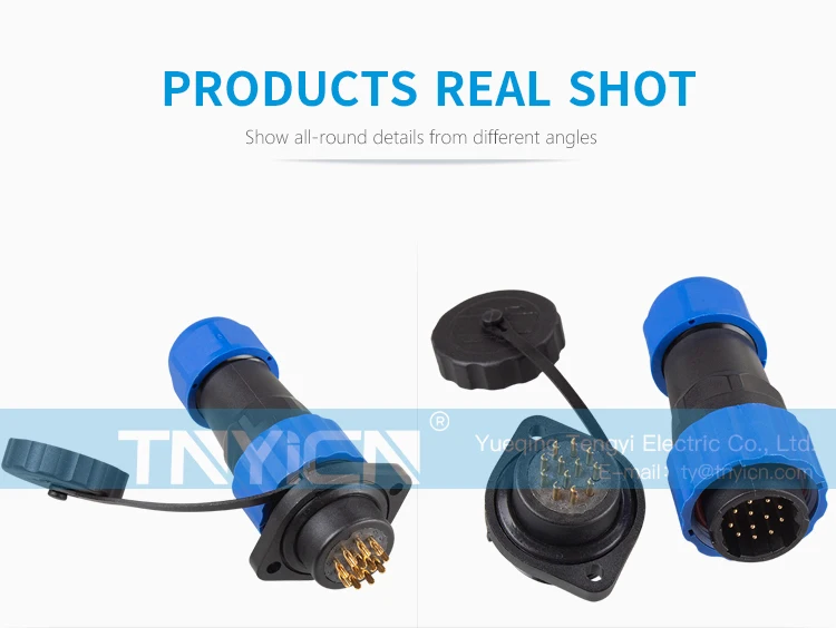 SD20 Flange 12Pin 5A Solder Type Waterproof Connector product detail image 06