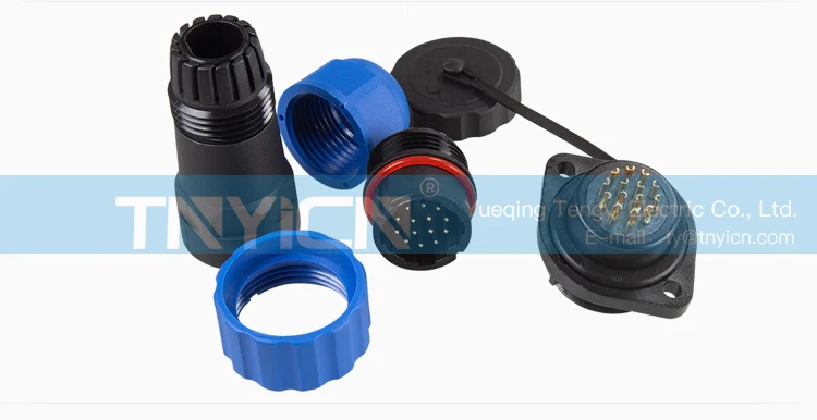 SD20 Flange 14Pin 5A Solder Type Waterproof Connector product detail image 08