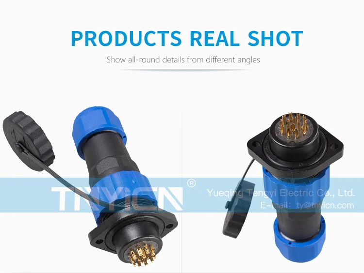 SD20 Flange 14Pin 5A Solder Type Waterproof Connector product detail image 06