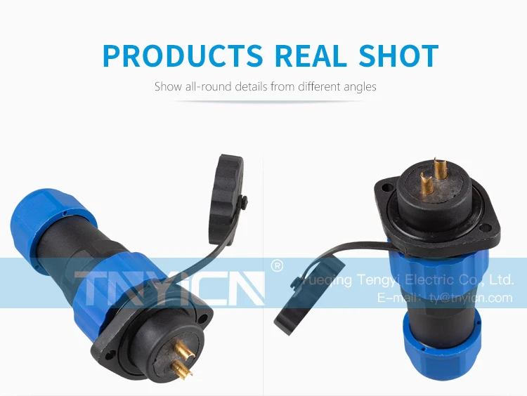 SD20 Flange 2Pin 25A Solder Type Waterproof Connector product detail image 07