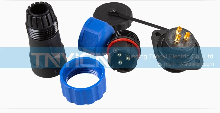 SD20 Flange 3Pin 25A Solder Type Waterproof Connector product detail image 08