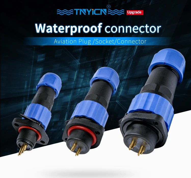 SD20 Flange 3Pin 25A Solder Type Waterproof Connector product detail image 01