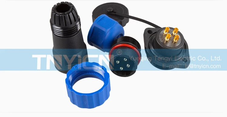 SD20 Flange 4Pin 25A Solder Type Waterproof Connector product detail image 08