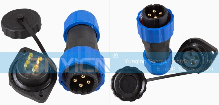SD20 Flange 4Pin 25A Solder Type Waterproof Connector product detail image 07