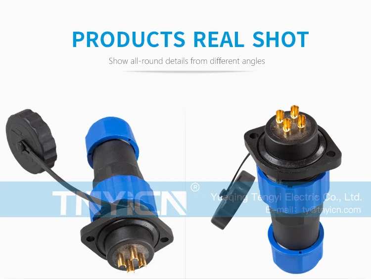 SD20 Flange 4Pin 25A Solder Type Waterproof Connector product detail image 06