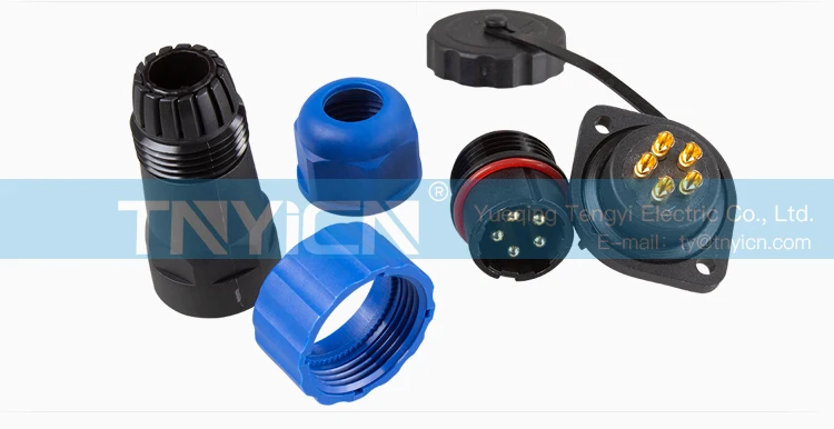 SD20 Flange 5Pin 25A Solder Type Waterproof Connector product detail image 08