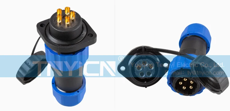 SD20 Flange 5Pin 25A Solder Type Waterproof Connector product detail image 07