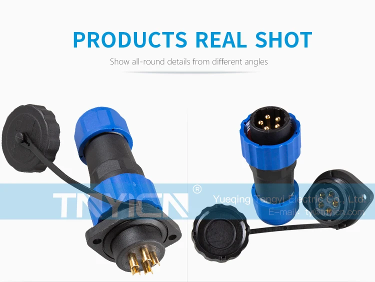 SD20 Flange 5Pin 25A Solder Type Waterproof Connector product detail image 06