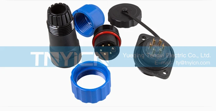 SD20 Flange 6Pin 10A Solder Type Waterproof Connector product detail image 08